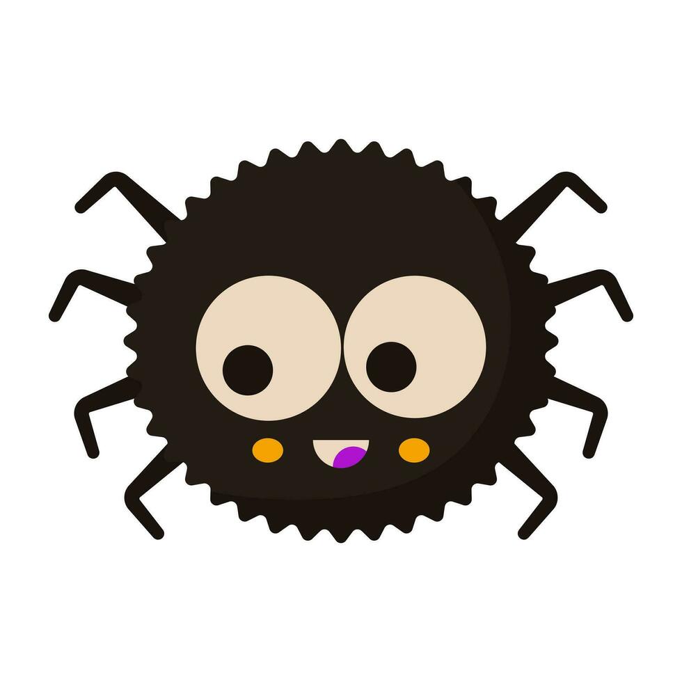 schattig zwart spin halloween icoon. vector