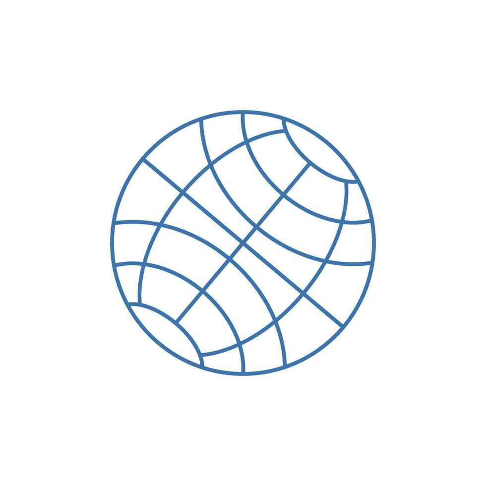 wereld icoon vlak lijn ontwerp Aan wit achtergrond. vector illustratie voor web, app