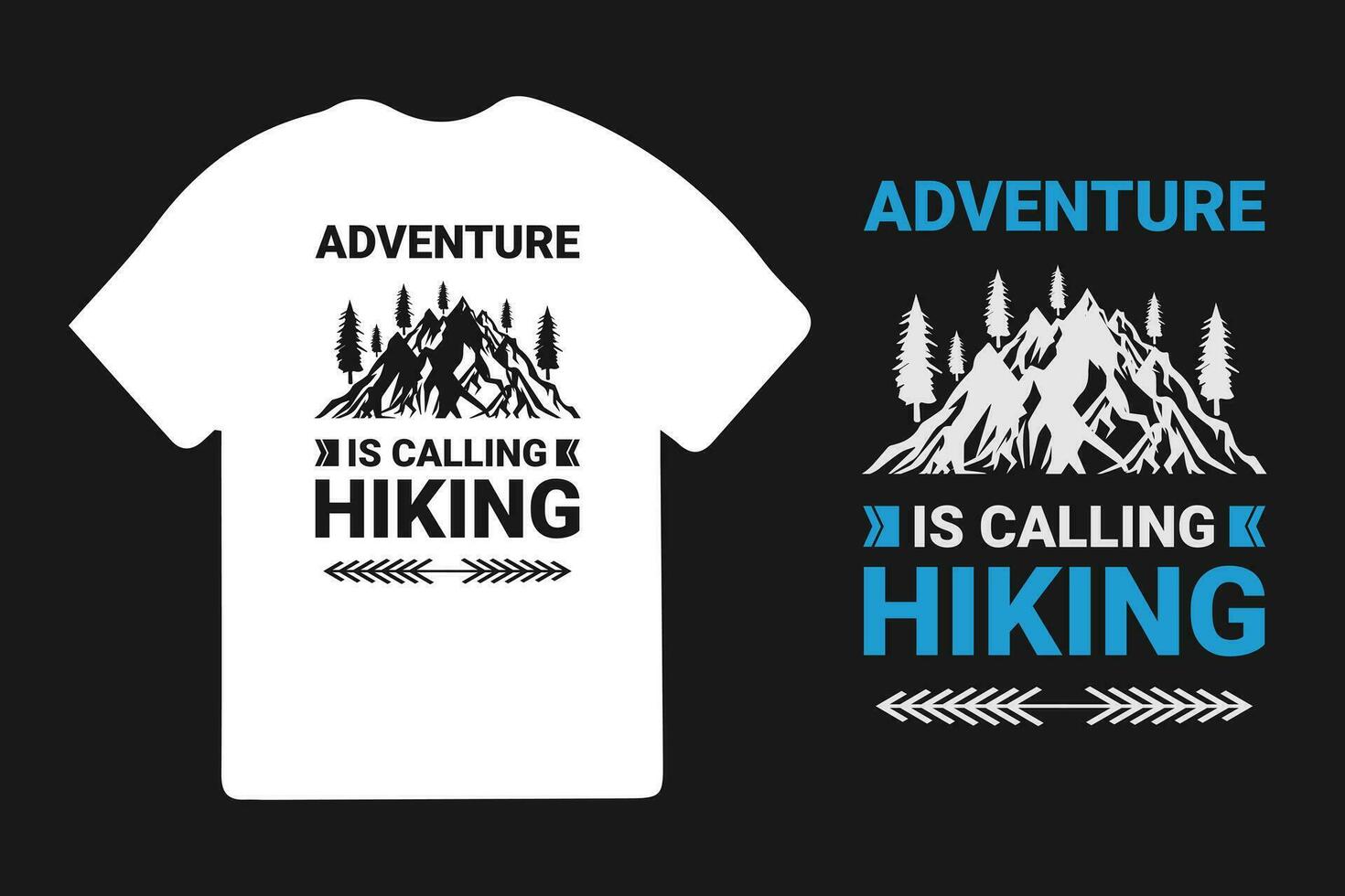 wandelen t-shirt ontwerp. wild, berg, wandelaar, en avontuur silhouetten vector illustratie.