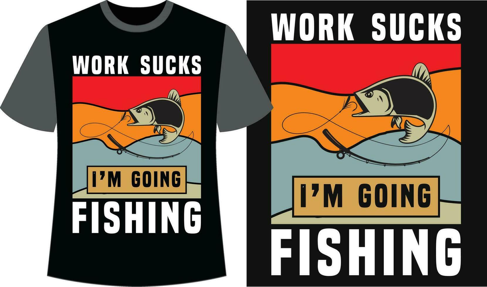 ontketenen uw passie met modieus visvangst t-shirt ontwerpen vector