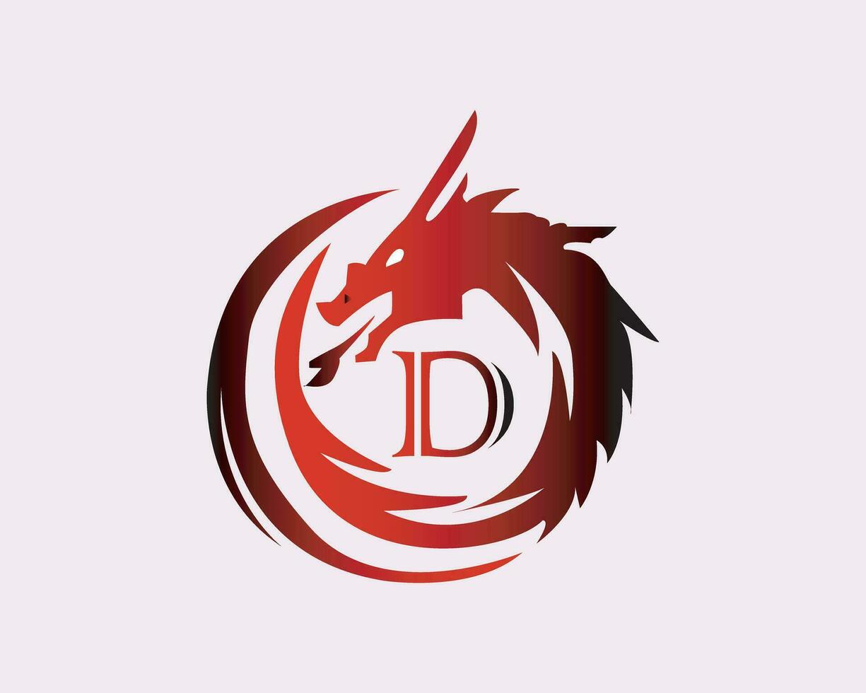 draak alfabet logo vector