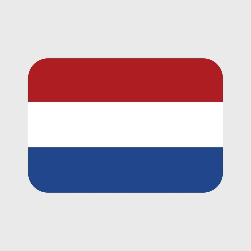 de Nederland vlag vector icoon. Nederlands vlag illustratie