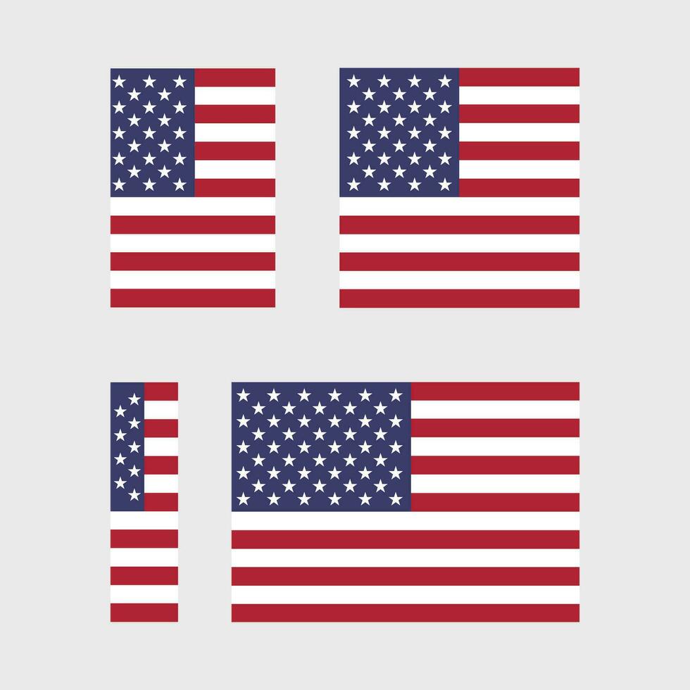 Verenigde Staten van Amerika vlag vector icoon. Amerikaans vlag illustratie.