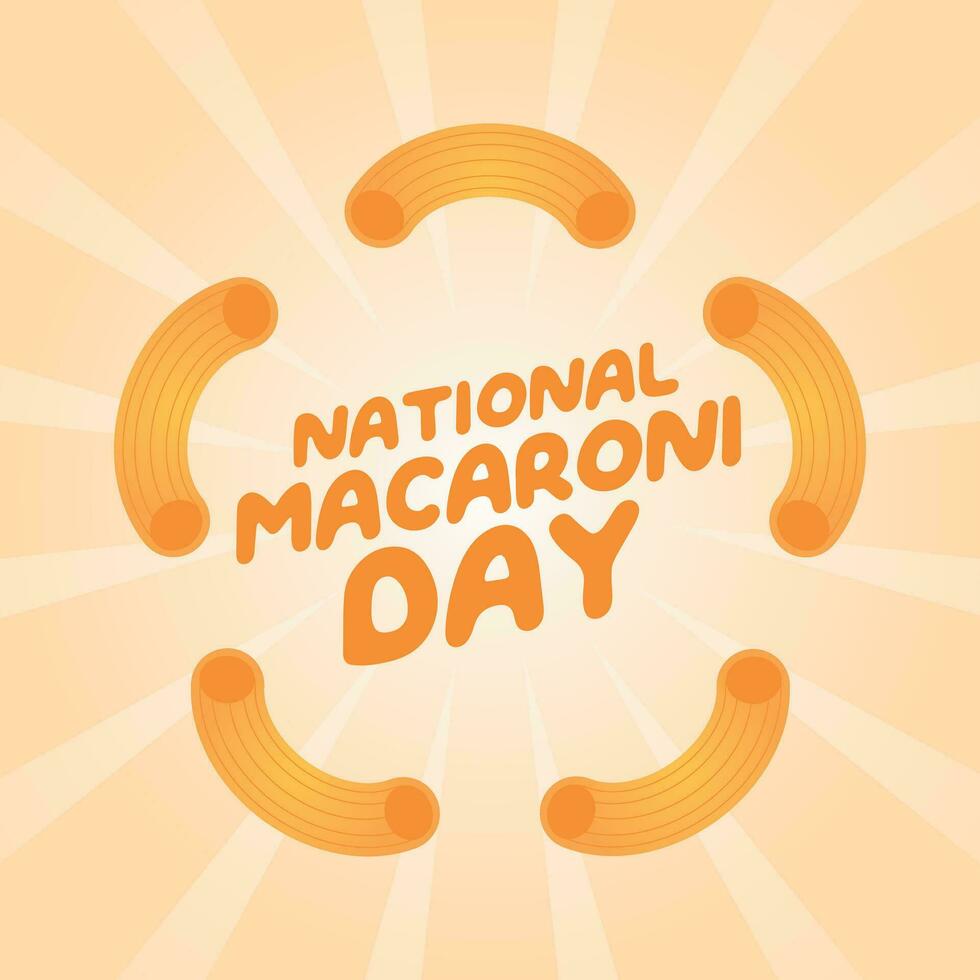 nationaal macaroni dag ontwerp sjabloon voor viering. vlak macaroni vector ontwerp. macaroni vector afbeeldingen.