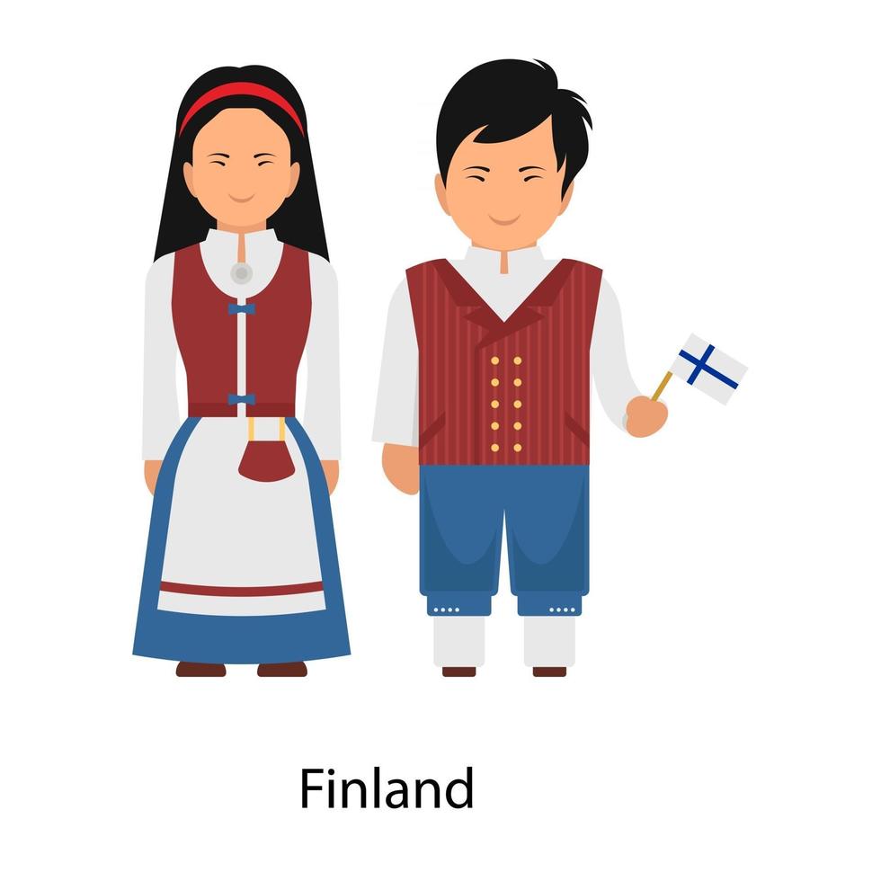 finland kleding dragen vector