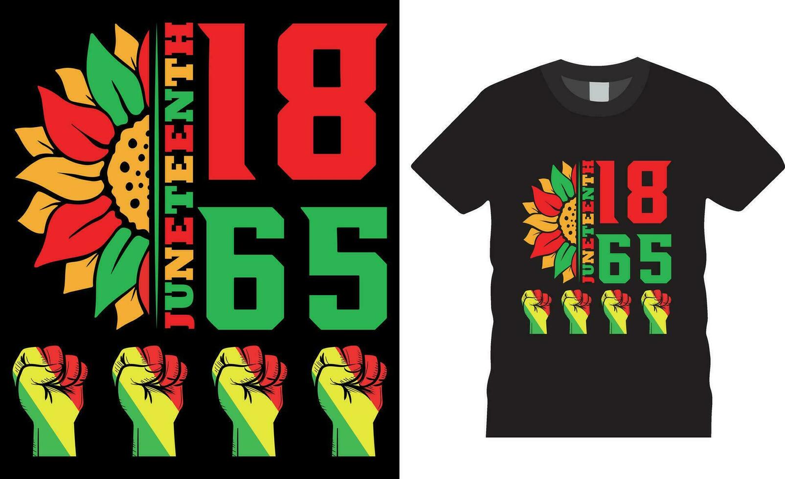 juneteenth vieren vrijheid juni 19-1865 t-shirt ontwerp vector.junetiende 1865 vector