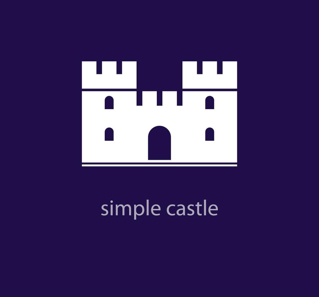 gemakkelijk kasteel logo ontwerp. uniek oud oude kasteel sjabloon. vector