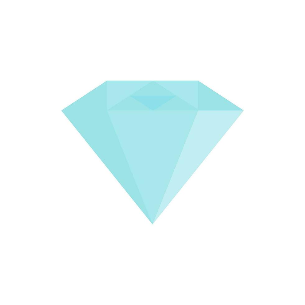 diamant vlak ontwerp vector illustratie. edelsteen juweel logo symbool teken. vector illustratie afbeelding. geïsoleerd Aan wit achtergrond.