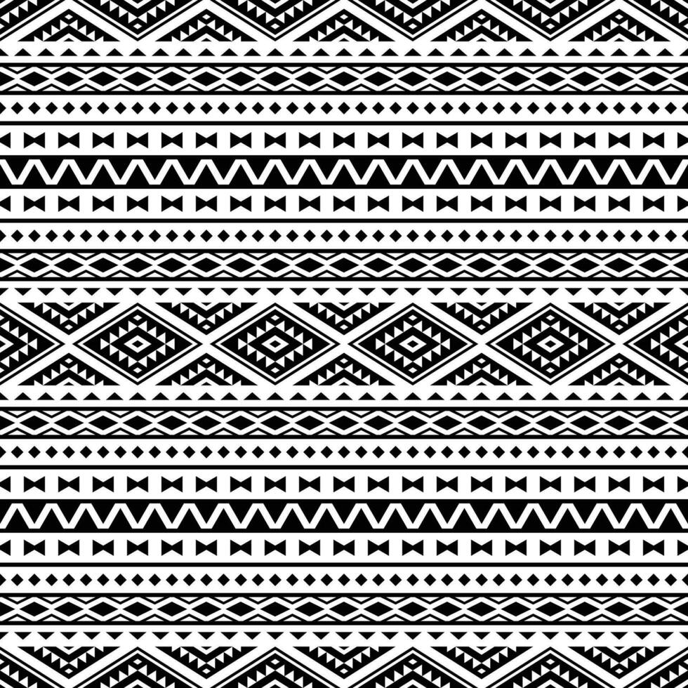 naadloos tribal meetkundig patroon. vector abstract met etnisch motief. inheems Amerikaans kunst illustratie. zwart en wit kleuren. ontwerp voor textiel, sjabloon, kleding stof, shirt, afdrukken, decoratief.