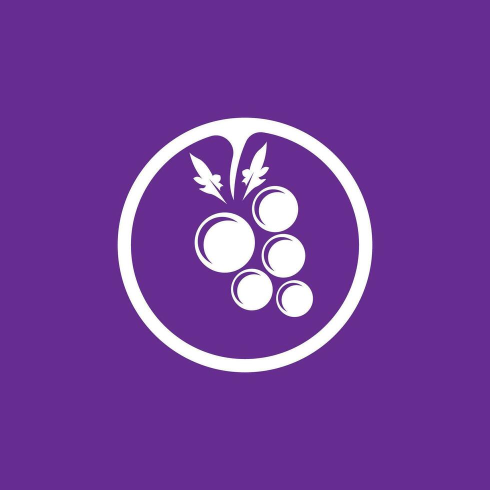 modern fruit druif logo sjabloon vector