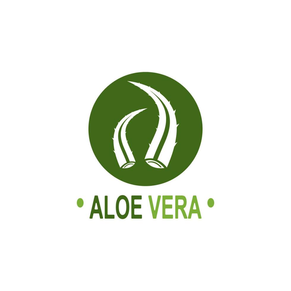 aloë vera logo illustratie sjabloon ontwerp vector