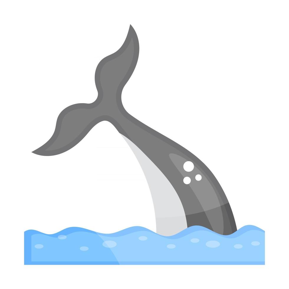 mooie dolfijnenstaart vector