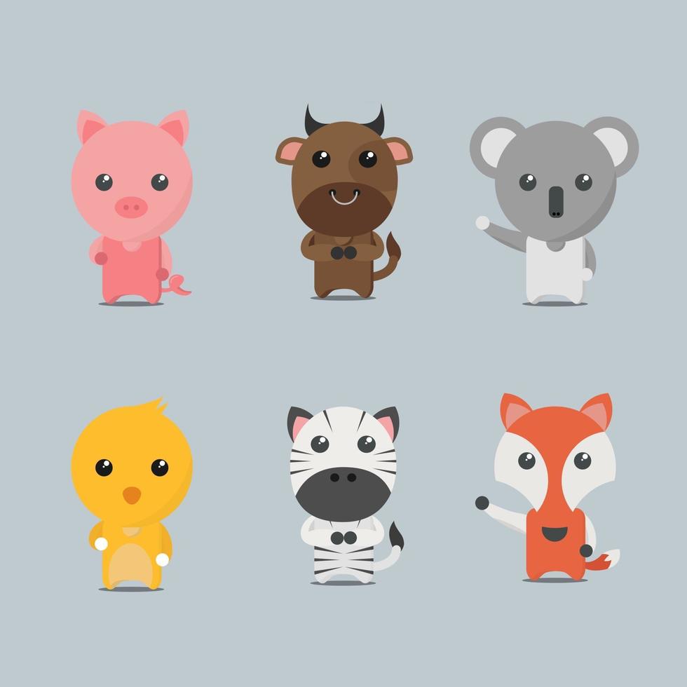 schattige dieren collectie vector