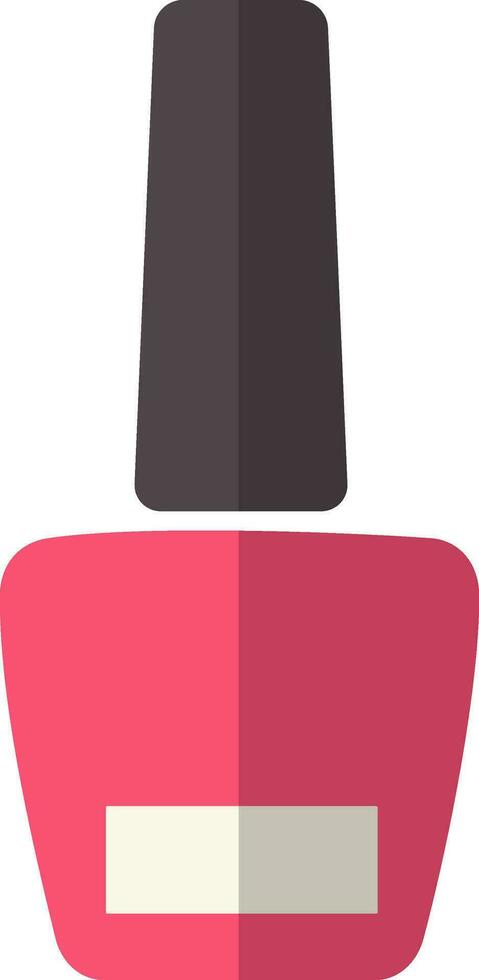 schoonheid concept, grijs en rood kleur icoon van nagel Pools. vector