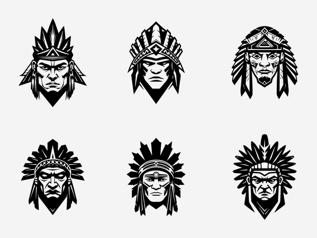 hand- getrokken illustratie van een inheems Amerikaans Indisch hoofd, eerbiedigen inheems erfgoed en belichamen cultureel trots vector