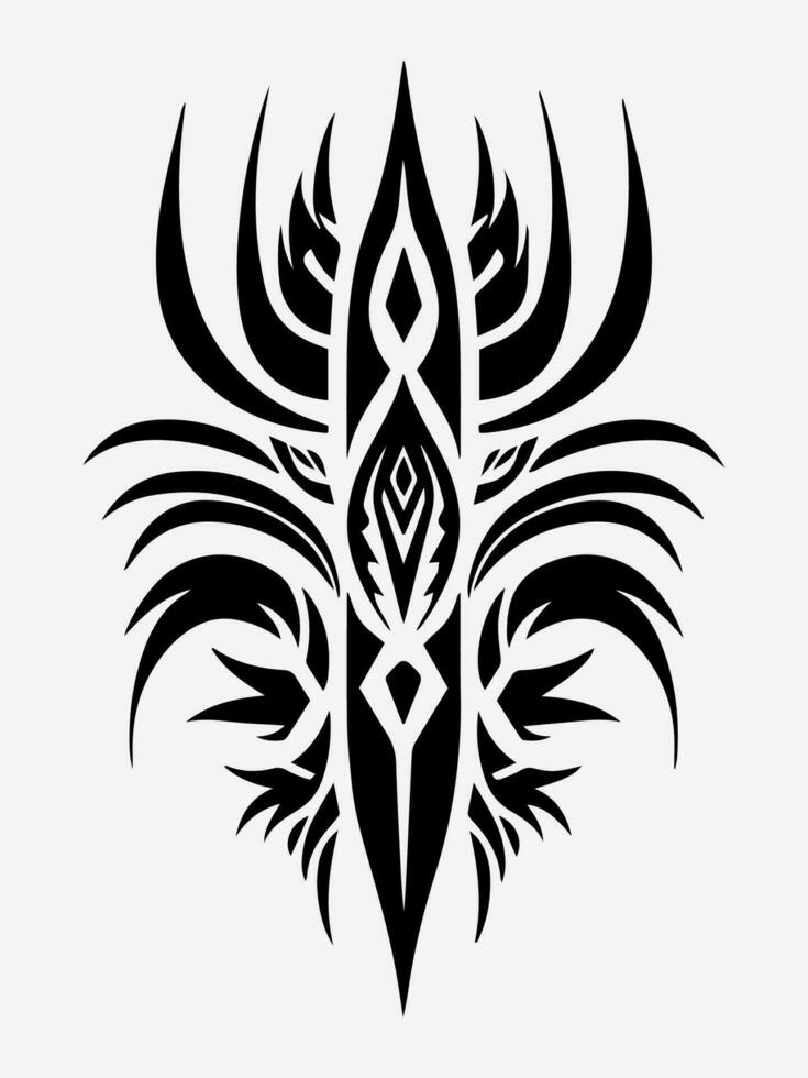 authentiek en ingewikkeld tribal tatoeëren ontwerp element, toevoegen een tintje van cultureel betekenis en symboliek naar uw artwork vector