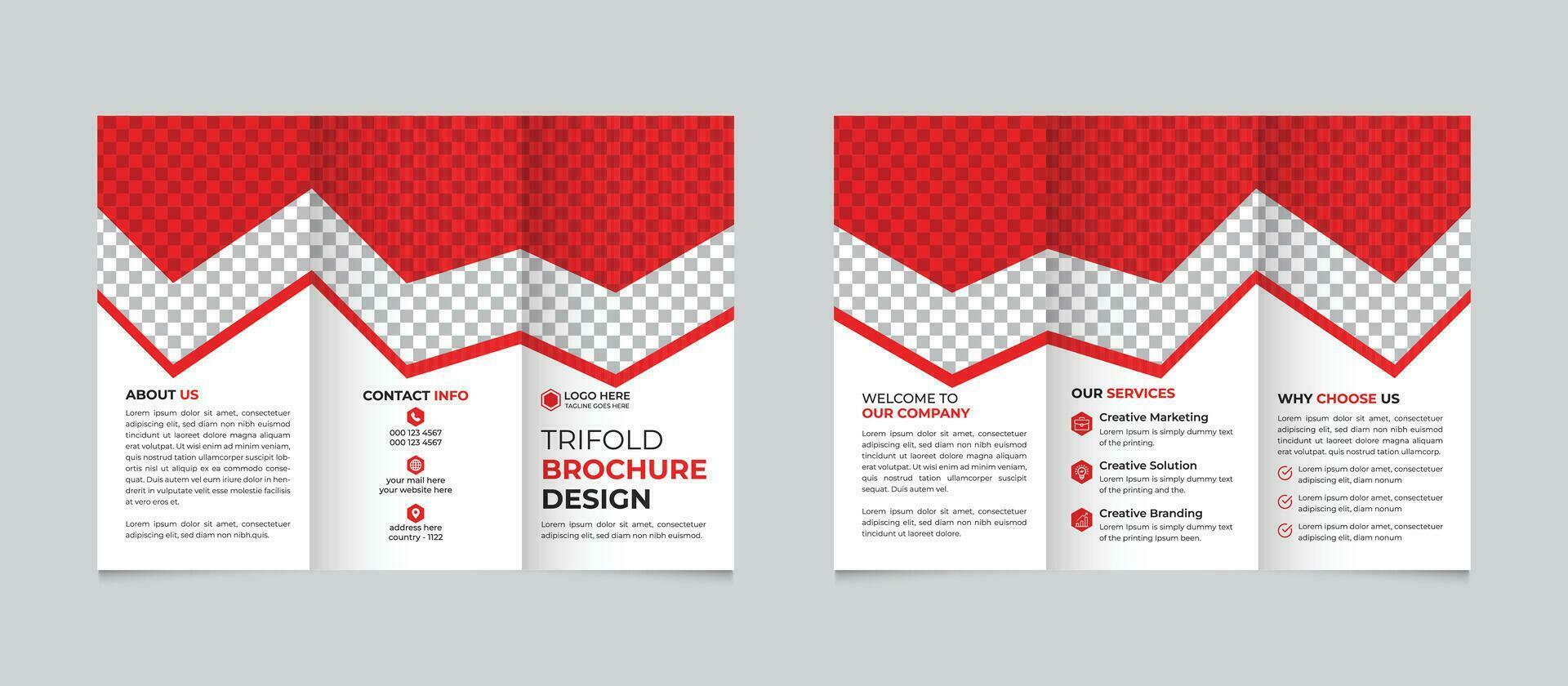 professioneel creatief modern bedrijf drievoud brochure ontwerp sjabloon voor uw bedrijf vrij vector