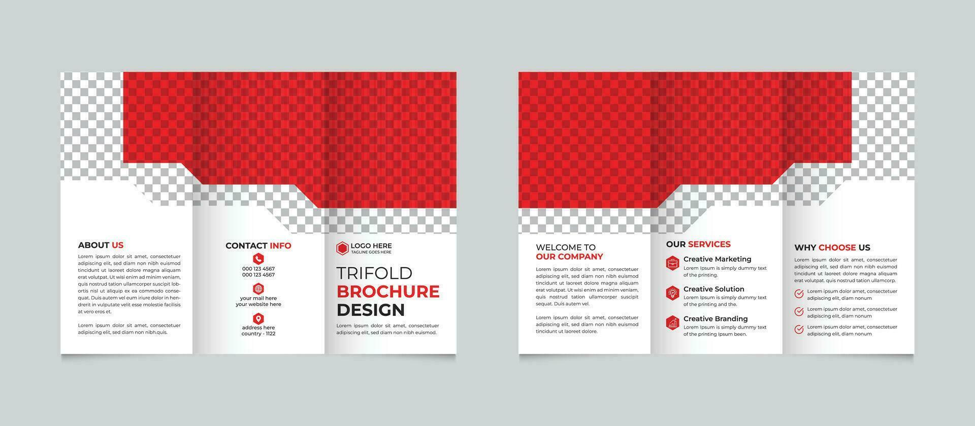 professioneel creatief modern bedrijf drievoud brochure ontwerp sjabloon voor uw bedrijf vrij vector