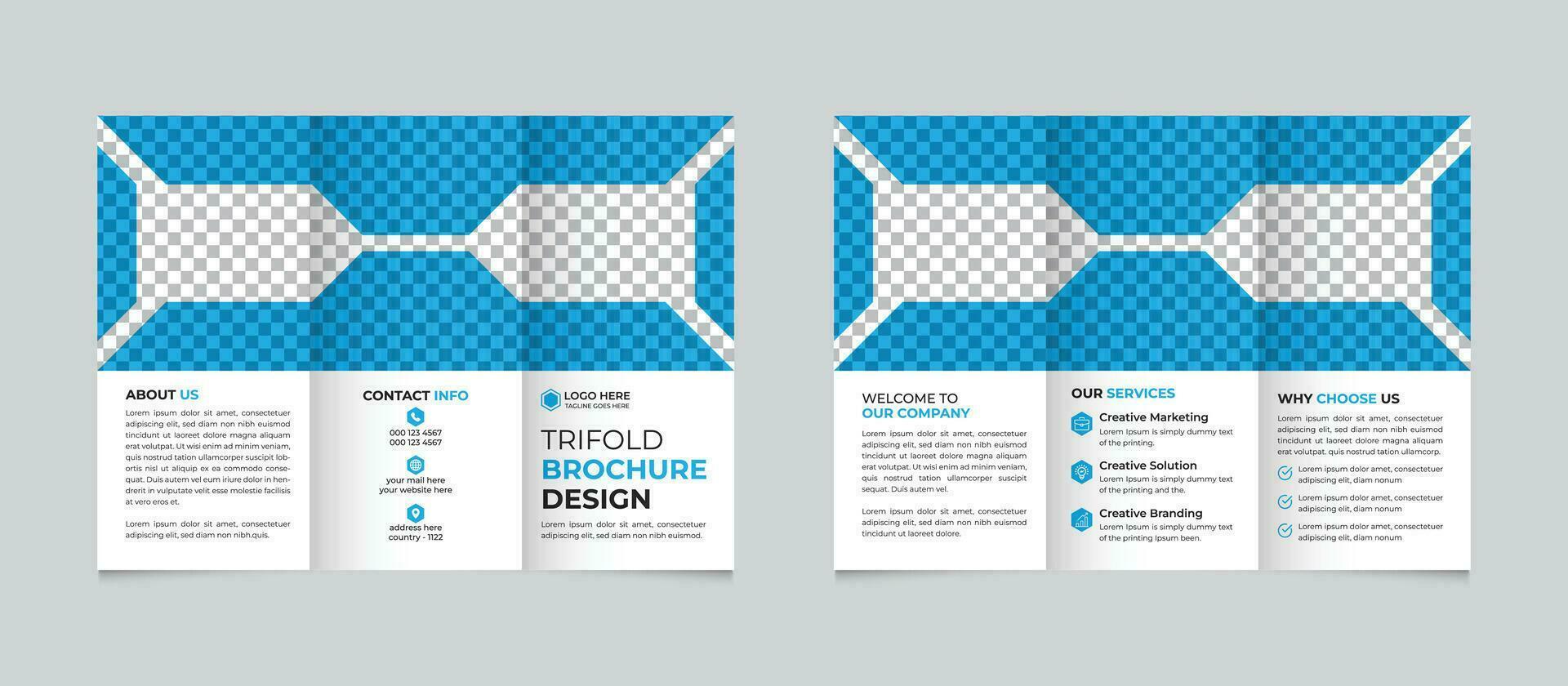 zakelijke modern minimaal bedrijf drievoud brochure ontwerp sjabloon voor uw bedrijf vrij vector