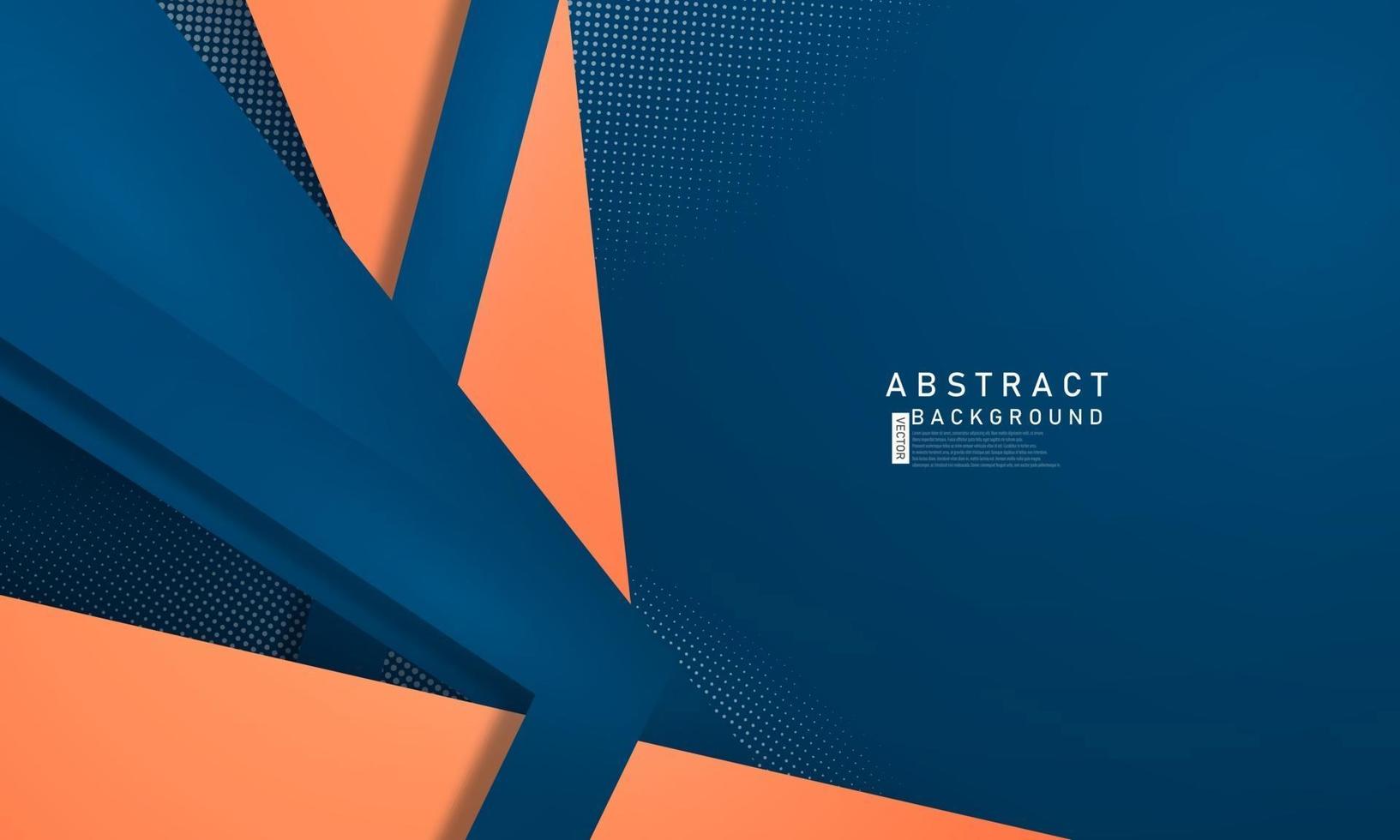 abstract modern oranjeblauw vormen briefkaart of brochureomslagontwerp vector