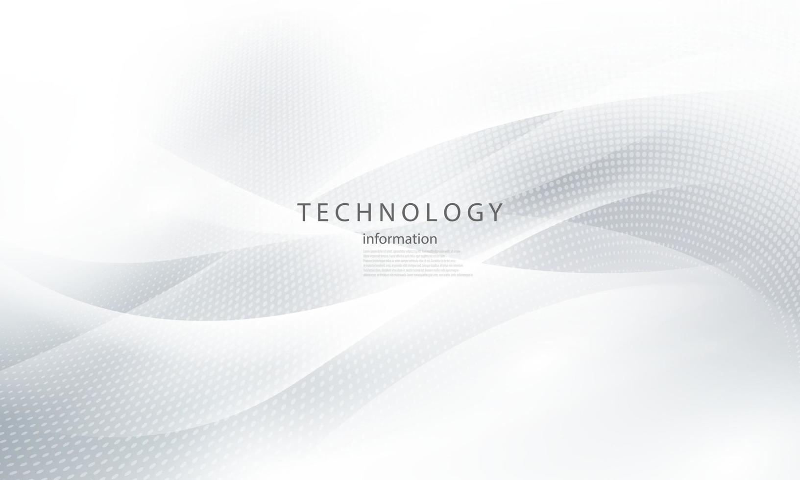 abstracte witte achtergrond poster met dynamisch technologienetwerk vector