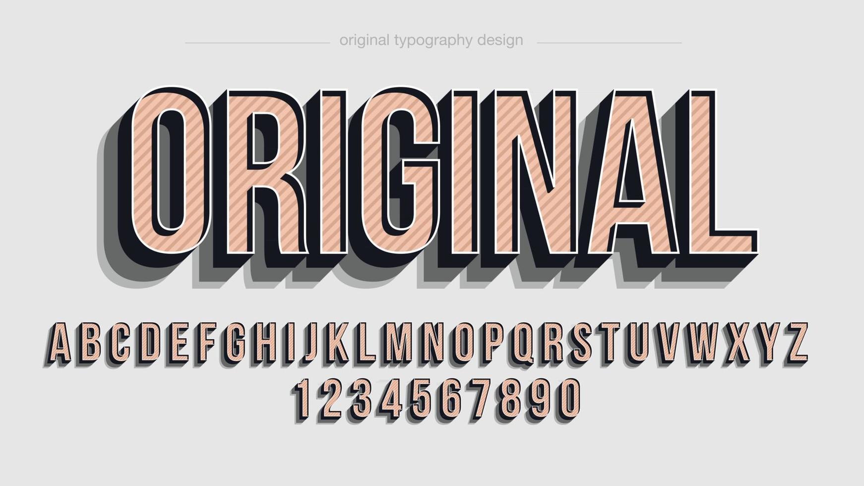 3D-vintage typografie in hoofdletters vector