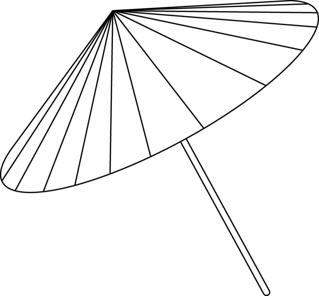 illustratie van paraplu icoon in beroerte stijl. vector