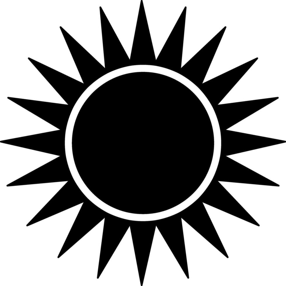 illustratie van een zwart en wit zon. vector