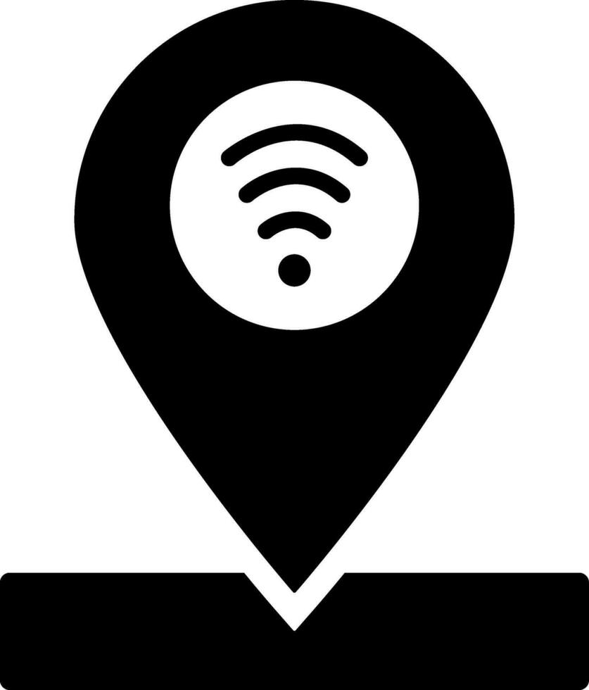 GPS plaats wijzer icoon in zwart en wit kleur. vector