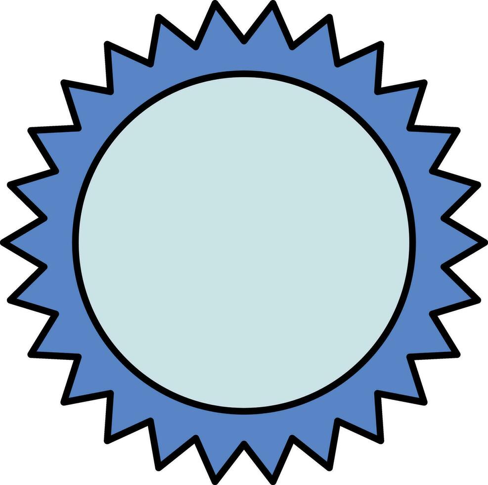 vlak stijl zon icoon in blauw kleur. vector