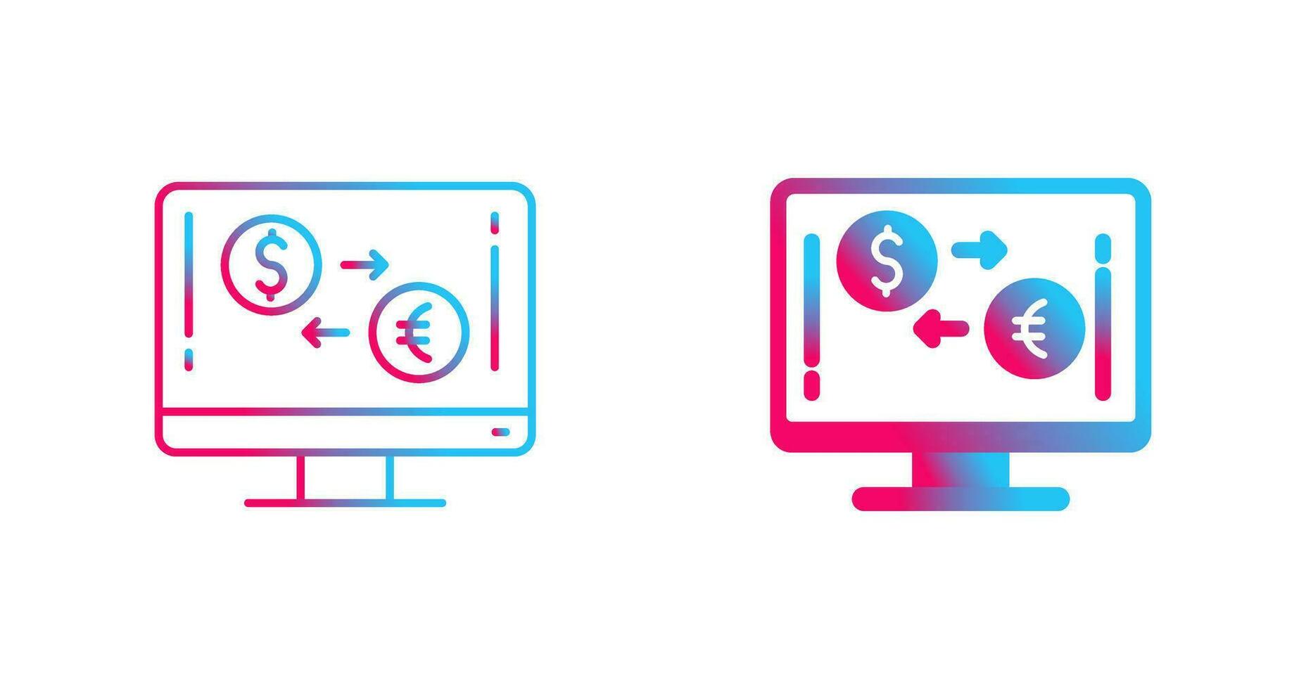 valuta wisselen vector pictogram