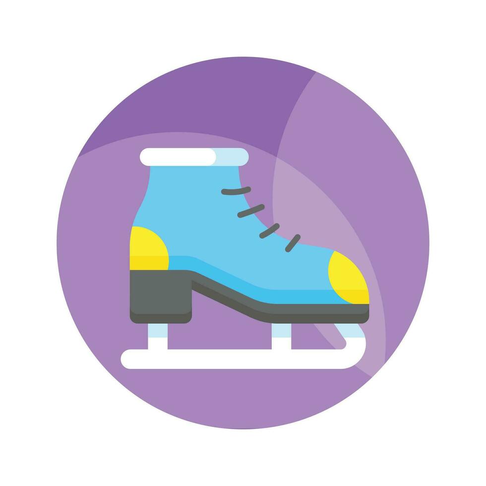 een bewerkbare icoon van ijs het schaatsen schoen in modern stijl, sneeuw skiën bagageruimte vector