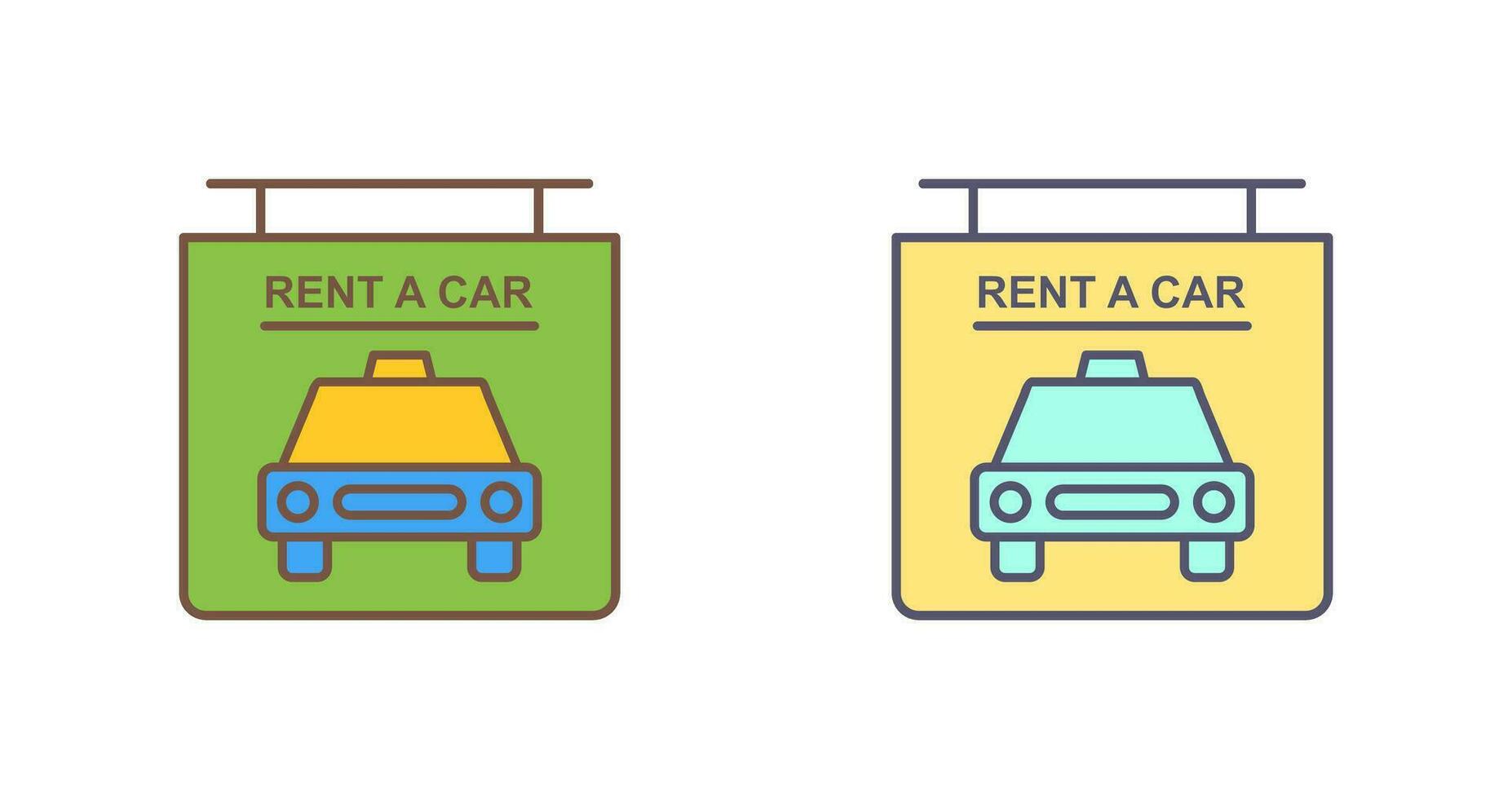 huur een auto vector icoon