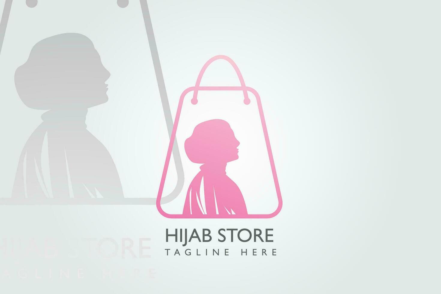 Dames hijab schoonheid vector logo of symbool sjabloon voor bedrijf en andere eps 10
