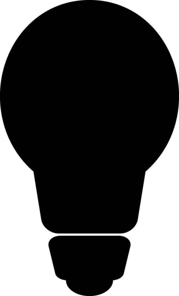 zwart elektrisch lamp in vlak stijl. vector