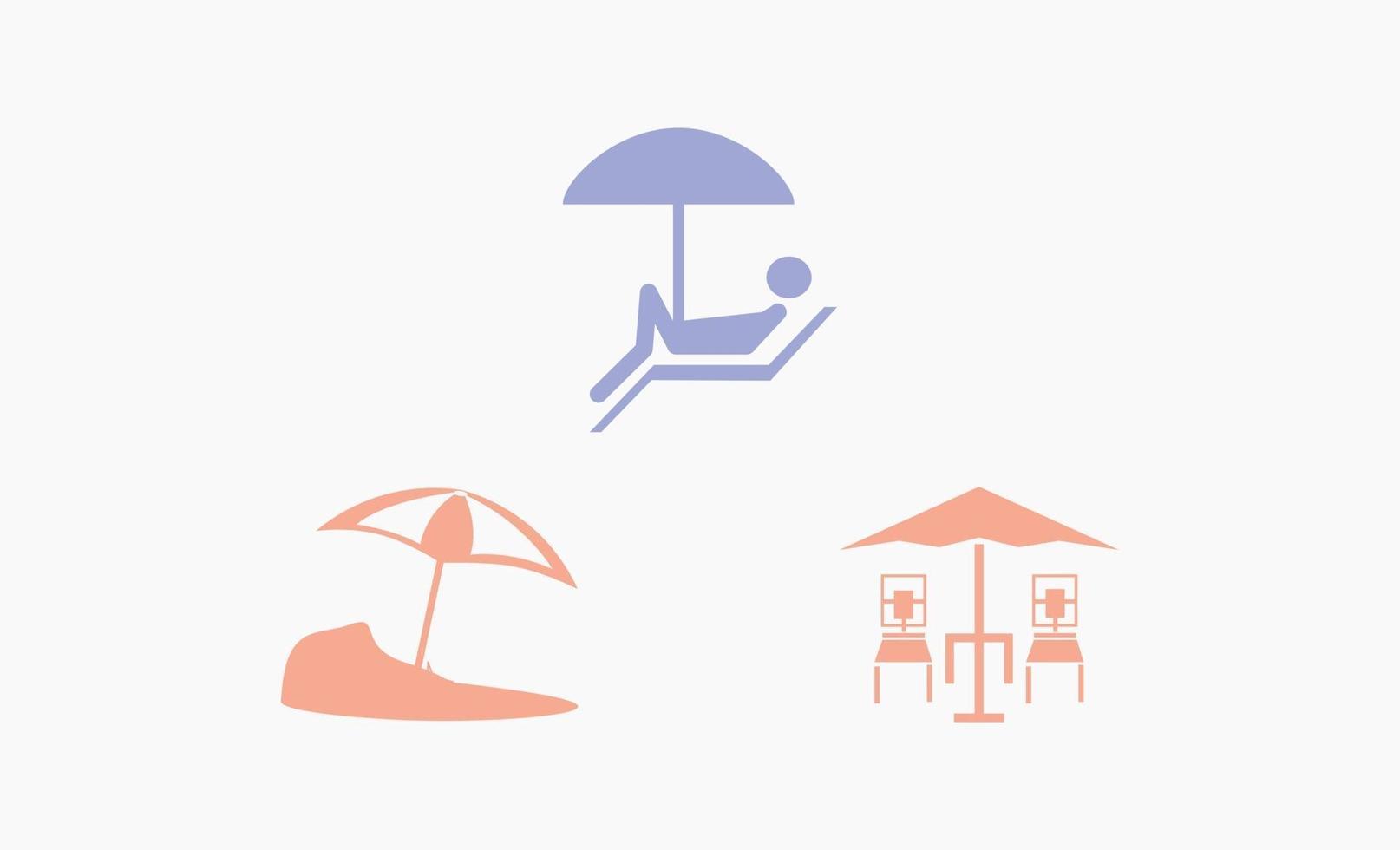 paraplu strand pictogram ontwerp vector