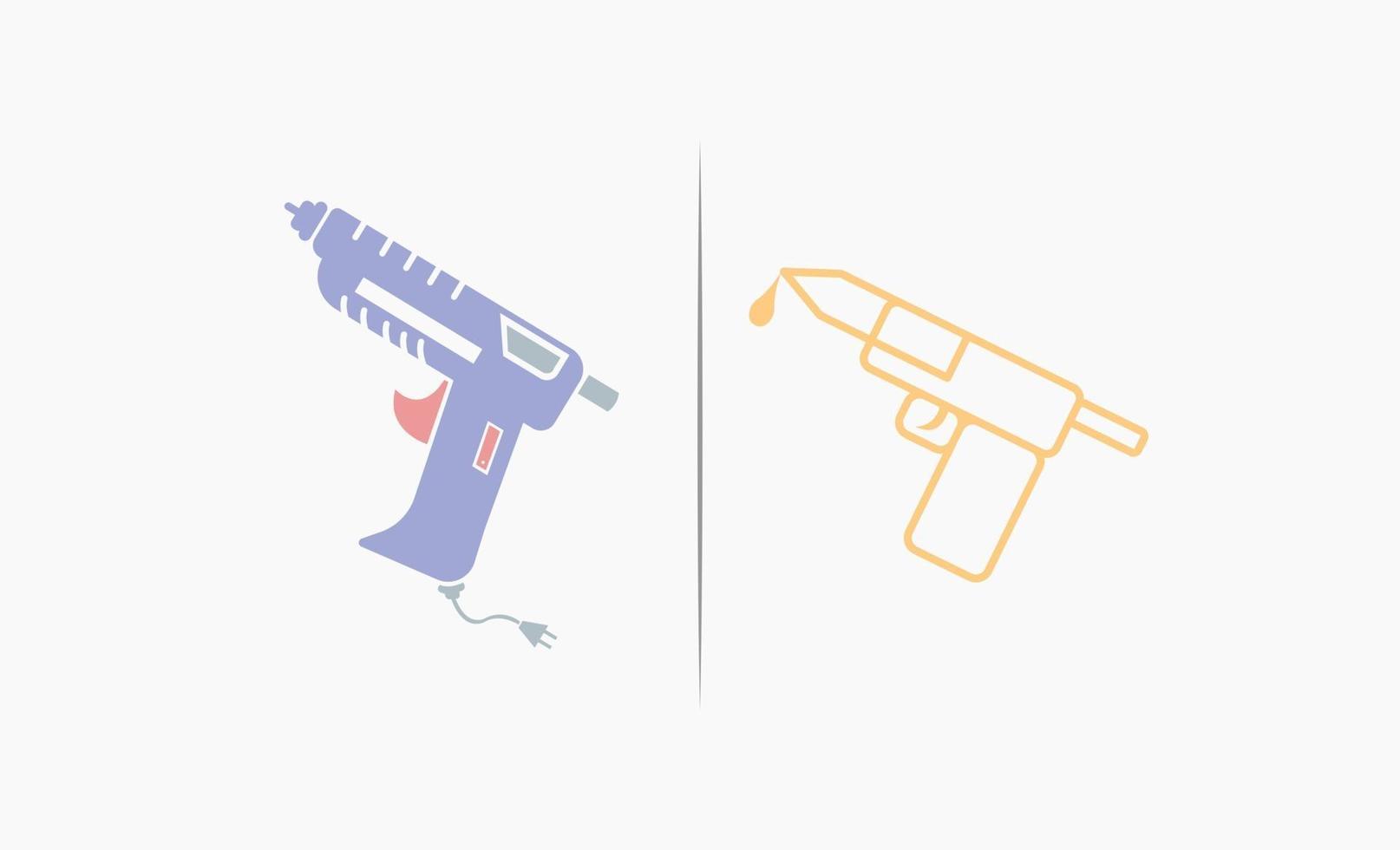 hete lijmpistool pictogram ontwerp vectorillustratie vector