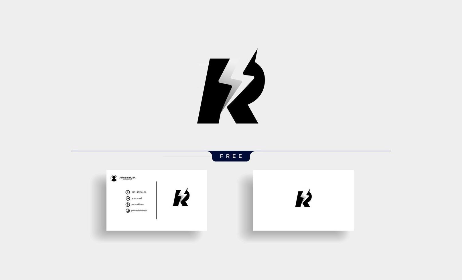 letter r bout logo vector ontwerp pictogram illustratie