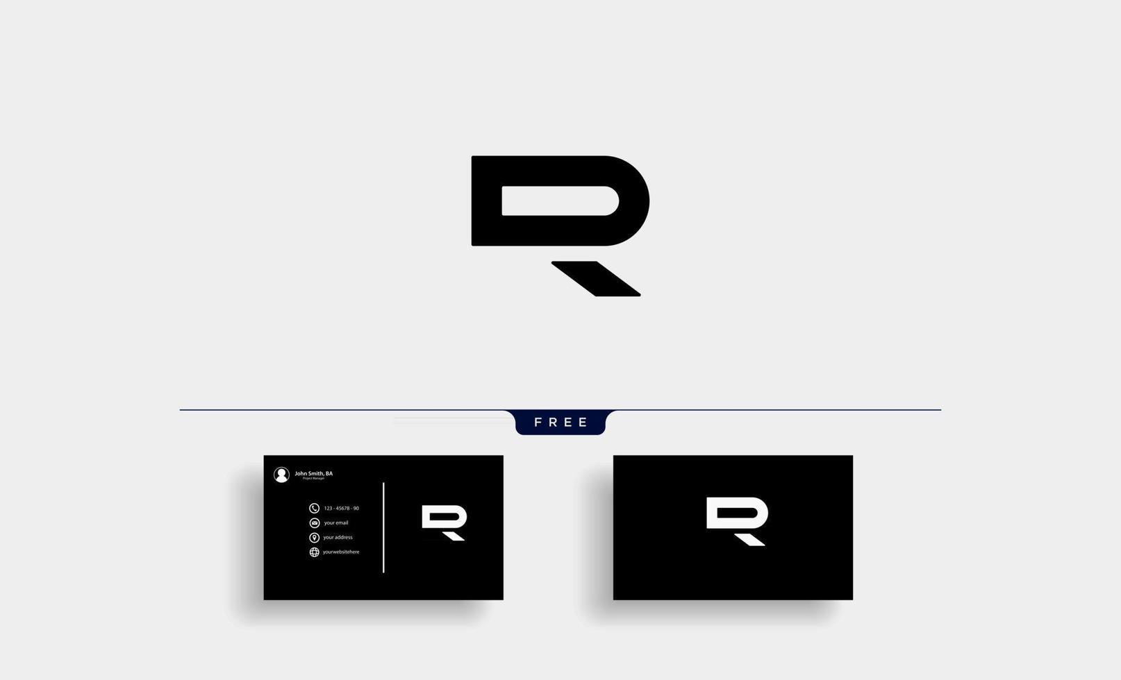dr rd eerste logo ontwerp vectorillustratie vector