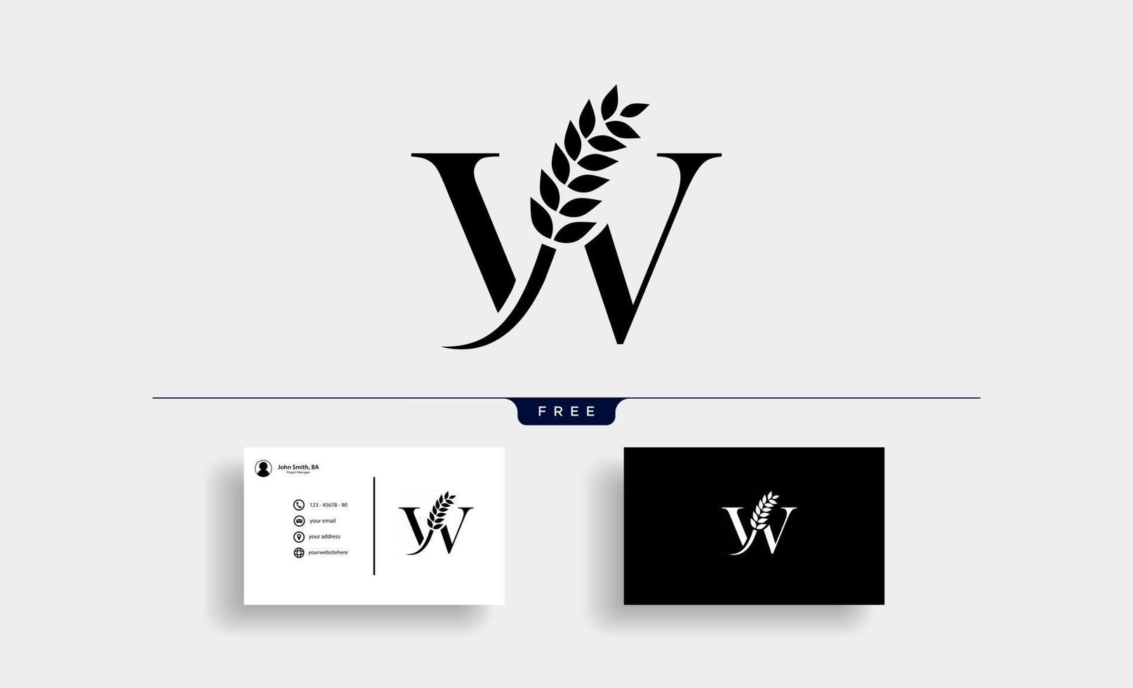 tarwe logo letter w vectorillustratie vector