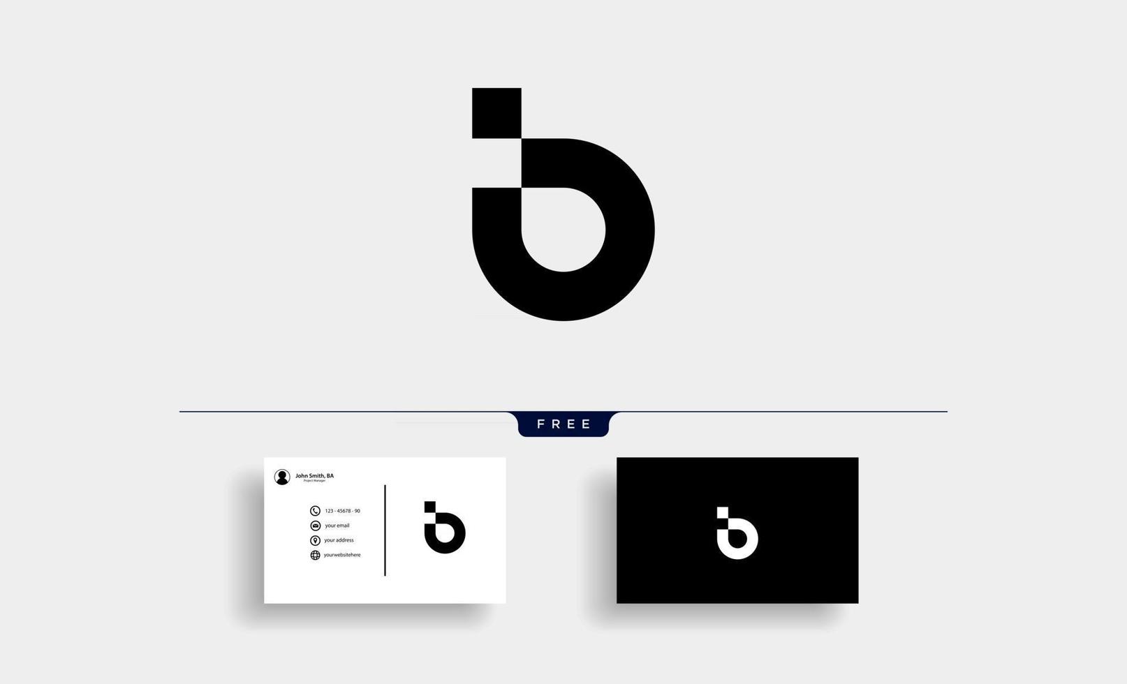 letter b moderne monogram logo vector
