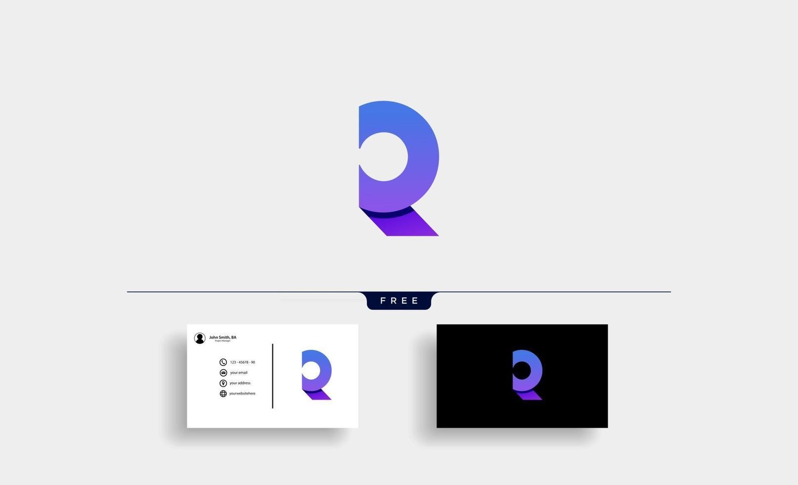r monogram logo ontwerp vector sjabloon