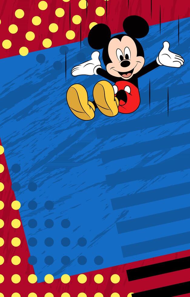kleurrijk gelukkig muis met strepen en dots achtergrond vector