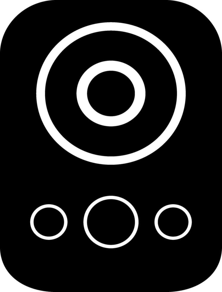 glyph icoon van geïsoleerd audio spreker. vector