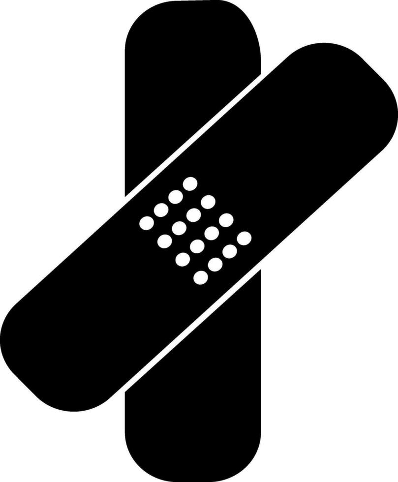 glyph icoon van Zelfklevend verband pleisters. vector