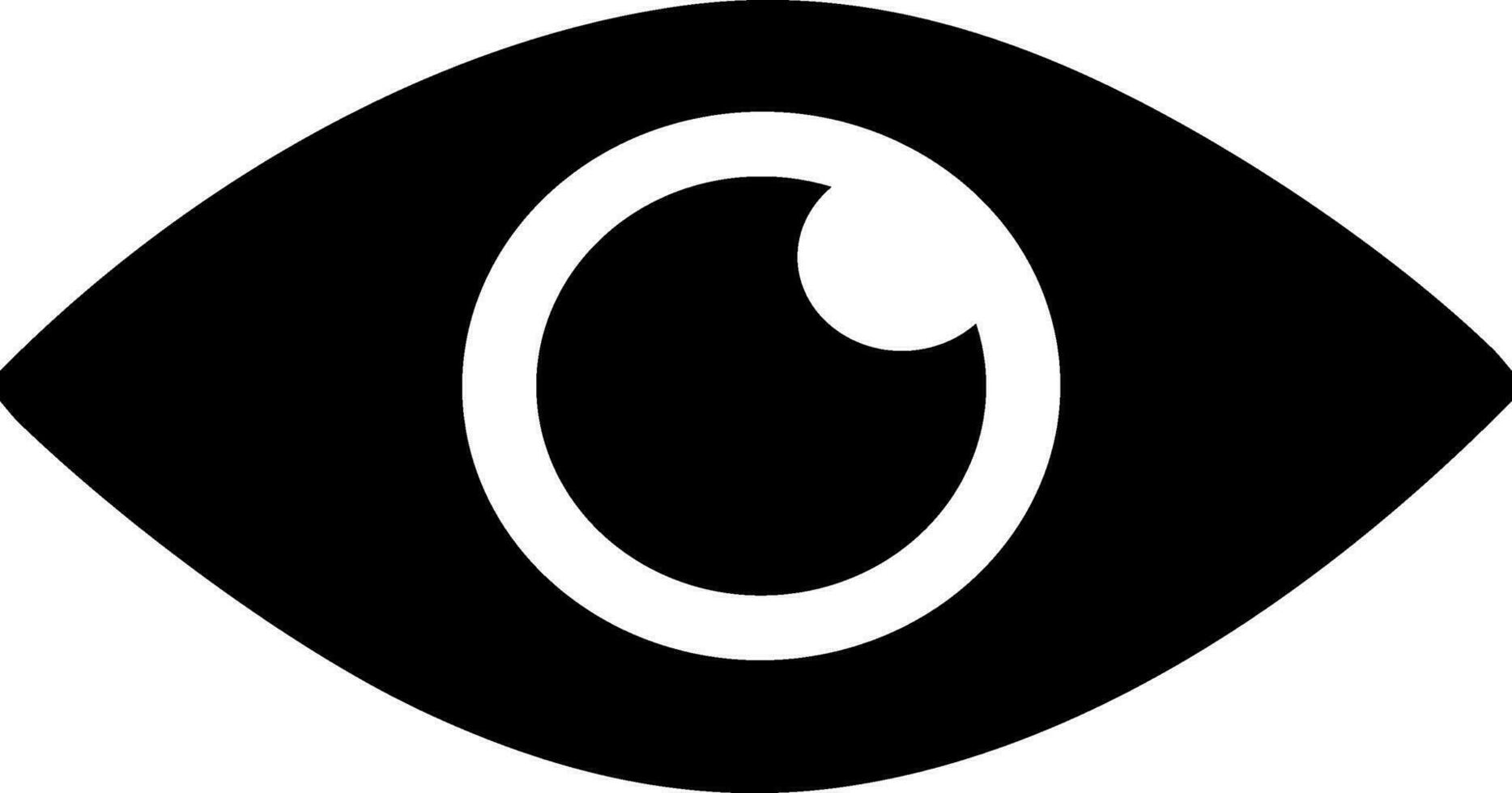 vlak stijl oog icoon of symbool. vector