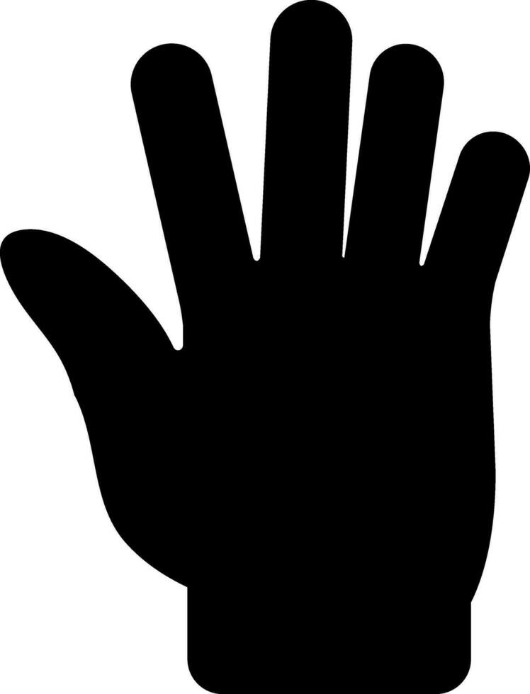 geïsoleerd silhouet van menselijk hand- gebaar. vector