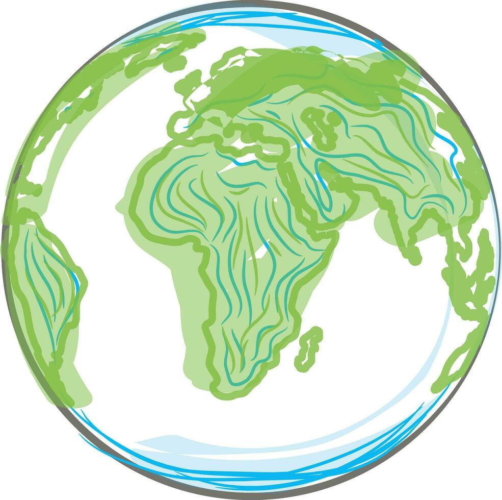 vector aarde wereldbol teken of symbool.