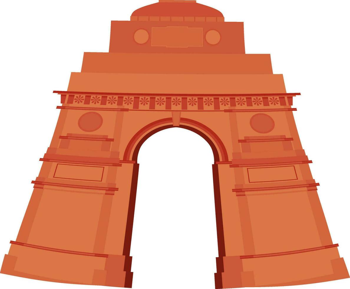 illustratie van Indië poort, Indisch monument. vector