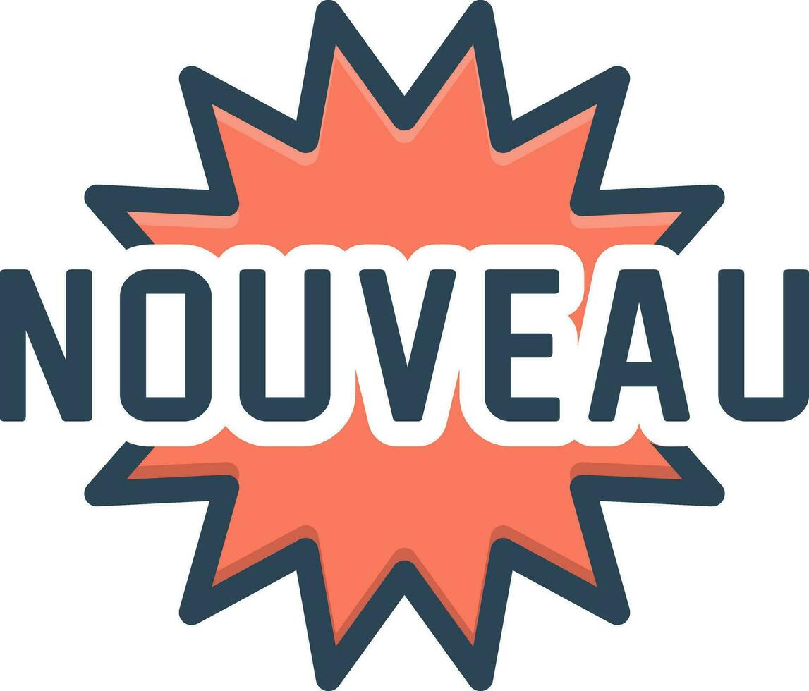 kleur icoon voor nouveau vector